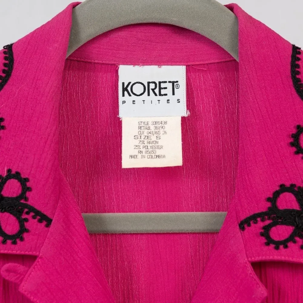 Vintage Koret Petite pink buttons down shirt size S